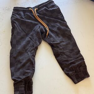 Little Rad Things - Brown  Check Jogger Pants -3T